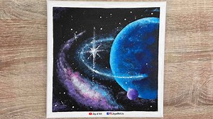 56K views · 2.3K reactions | Planets acrylic painting on canvas by Joy of Art #332 | Joy of Art | Facebook