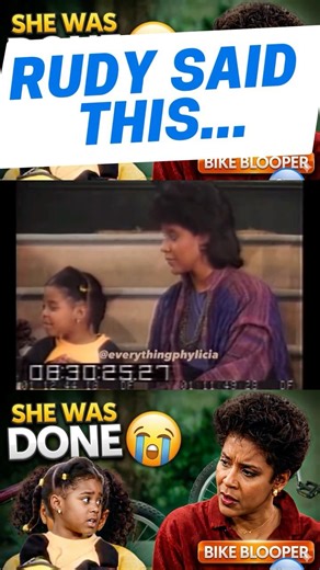 Rudy Huxtable Said THIS On Set 😂 | Cosby Show Bike Blooper