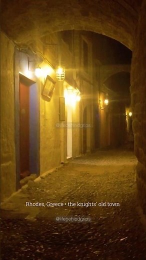 Rhodes Greece 🇬🇷 | A Magical Night Walk Through the Medieval Old Town