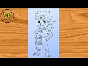 How to draw naruto uzumaki outline| simple drawing for beginners