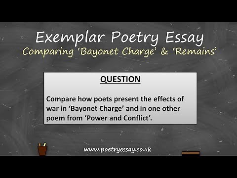 GCSE Grade 9 Poetry Essay – Comparing ‘Bayonet Charge’ with ‘Remains’ (AQA 2017)