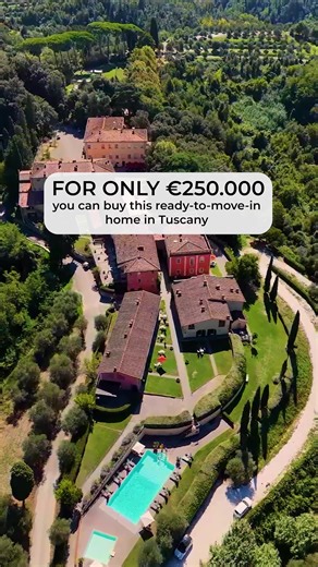 Charming 2-Bedroom Apartment in a Restored Tuscan Borgo with Pools 🏡🌿 ·\t€250.000 ·\t2 Bedrooms - 2 Bathrooms ·\t100 sqm ·\tPalaia, Tuscany ·\tA.C, Pool, Private garden Set within a beautifully restored medieval village surrounded by 28 hectares of private parkland, olive groves, and rolling Tuscan hills, this refined first-floor apartment blends authentic character with modern comfort. Featuring 2 bedrooms, 2 bathrooms, a bright living area with fireplace, and access to three panoramic pools,