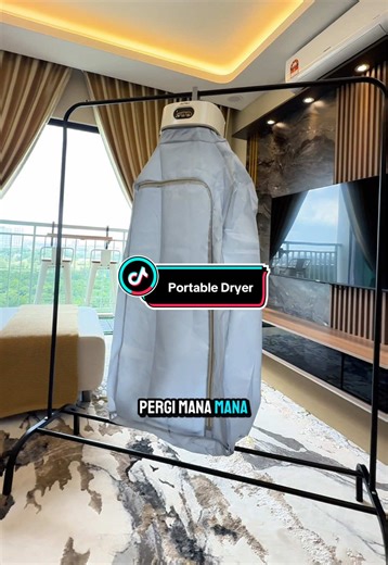 Portable dryer ni memang life saver, especially untuk yang duduk apartment & kondo. Dia punya panas tu macam dryer yg besar kat dobi. Link ada di beg kuning. #portabledryer #portableclothesdryer #dryerportable #mesinpengering #dryerportable