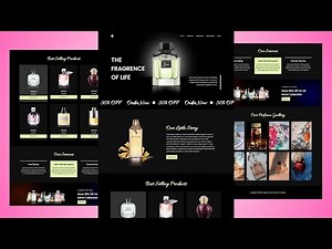 Create a Responsive Perfume Ecommerce Website Using HTML CSS & JS | Tutorial For Beginners in Hindi