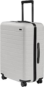 Away Medium Checked Luggage - 26-Inch Lightweight Hardside Suitcase with Custom WhisperGlide 360° Wheels, Interior Compression System, TSA-Accepted Lock - Cloud Gray