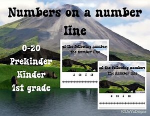 Open Number Lines to 20 Task Cards Prek Kinder 1st Grade Printable Blank