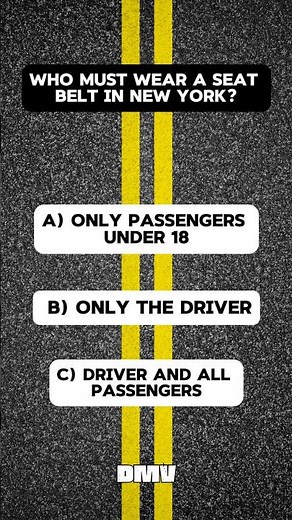 DMV Test 2025 New York 🚦 1 Practice Question | Full 20 Questions in Video #dmv2025 #dmvshorts