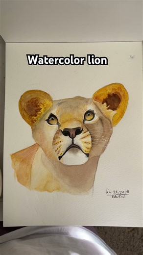 Watercolor lion @Funguy5557