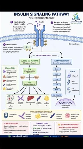 Insuline signaling pathways💯🔥 #biology #csirnet #lifescience #dsssb #pgt #neet #shorts 🔥