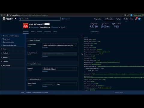 MAGIC Aliexpress API, product details & packaging information