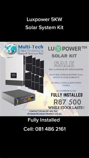 Luxpower 5KW Solar System Kit with Battery