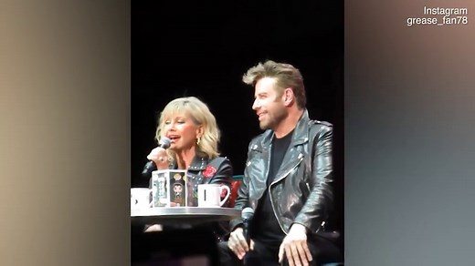 Olivia Newton-John and John Travolta reunite for Grease singalong
