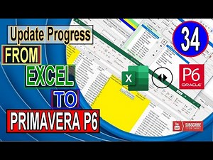 How to update progress from excel to Primavera P6 | Beginners tutorial | update duration percent |