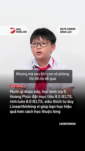 IELTS 8.0 Lớp 5 với Linearthinking