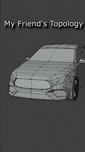 Crazy Blender Topology Carmodeling #blender #topology #retopology #blender3d #3dmodeling #car