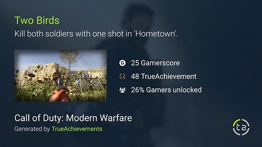 Two Birds achievement in CoD: Modern Warfare