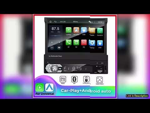 Carplay Android Auto Universal 1 Din MP5 Player 7 Inch Retractable Touch Screen Car Player HD FM