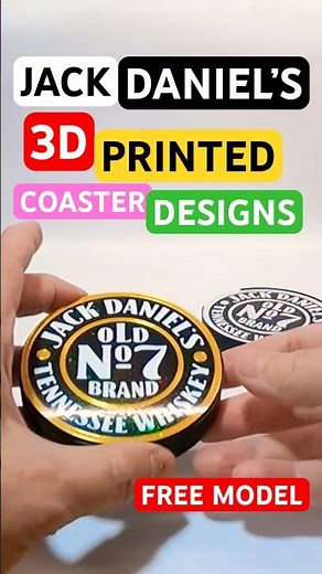 😎 Whiskey Vibes Only – 3D Printed Jack Daniel’s Coasters! 💥 #3dprinting