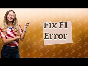 What does error code F1 mean?