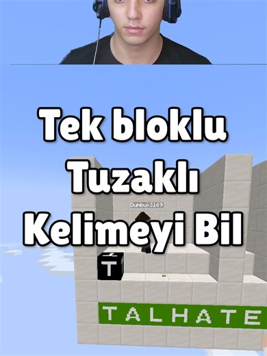 Minecraft Tek Bloklu Tuzaklı Kelimeyi Bil