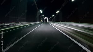 Motion hyperlapse departing central Tokyo to the futuristic suburbs.