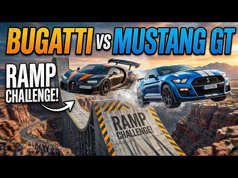 BUGATTI vs MUSTANG GT: Mega Ramp Challenge in Indian Bike Driving 3D! 😱🏎️