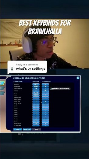 the best keybinds for #brawlhalla #shorts