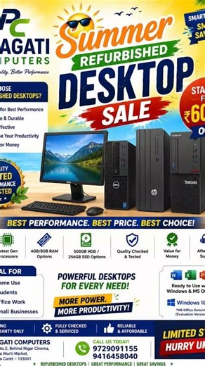 ☀️ Summer Sale on Refurbished Desktops | Affordable Computers at Pragati Computers