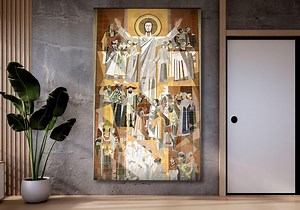 Jesus Touchdown Framed Canvas , Touchdown Jesus Poster Print Art Notre Dame College Football Man Cave Fighting Irish Bar Dorm Room Gift - Etsy