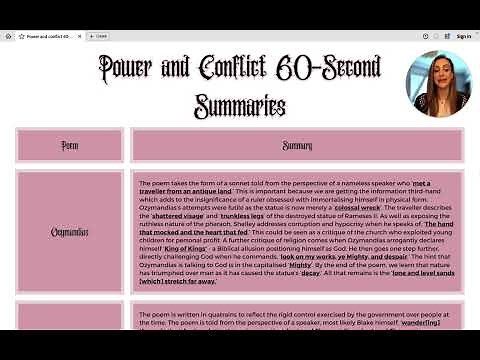 Revise all 15 Power and Conflict poems in under 25 mins!