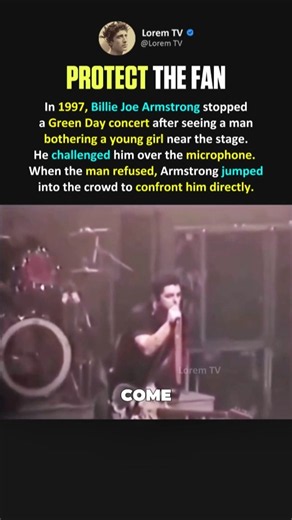 Green Day's Billie Joe Protected a Fan #shorts