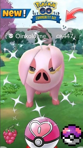 First Ever✨️Shiny Lechonk & Oinkologne...Community Day Pokemon Go