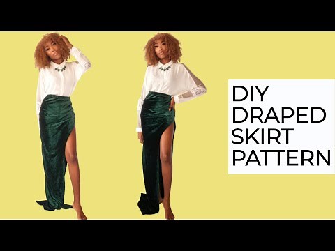 How to: Draped Velvet Skirt Pattern and Sewing Tutorial