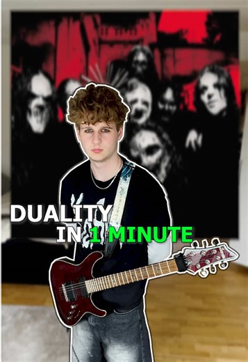 How to play DUALITY by SLIPKNOT in 1 minute… almost (Guitar Tutorial / Tabs) “Songs in 1 minute” is meant to be a fast way to learn new songs on guitar. I briefly show off each individual riff from the song and after learning them all, you can go play along to the original recording. #slipknot #guitar #numetal #coreytaylor #psychosocial