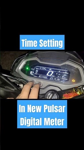 Time setting in Pulsar Digital Meter #pulsarns125 #ns125 #ns200 #ns125mileage #ns160 #digitalmeter