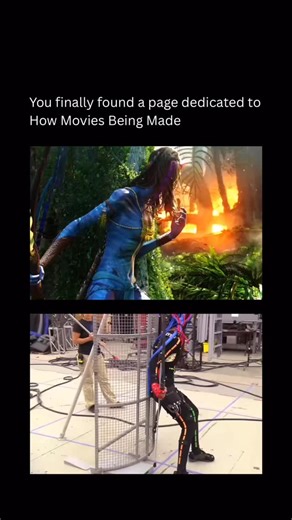 How Movies Being Made on Instagram: "In Avatar, Neytiri moves through a living jungle as flames rise behind her. What feels like pure fantasy was built from performance capture, body paint, and markers. Every expression, breath, and gesture came from actors on sparse stages, later transformed into Na’vi through detailed digital artistry for the final film Behind the scenes, performers wore motion capture suits while cameras tracked faces in real time. Animators replaced sets with alien forests, 
