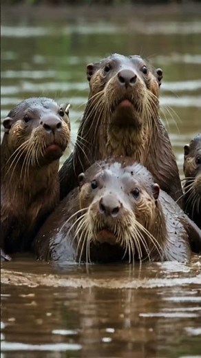 Meet the "River Wolf": The Amazon's Giant Otter - Apex Predator & Family Hunter! 🐺🌊