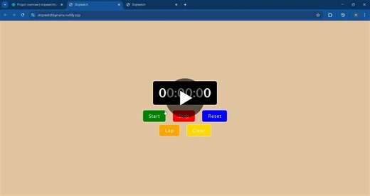 Building Stopwatch Web App with JavaScript, HTML, and CSS | Naina Soni posted on the topic | LinkedIn