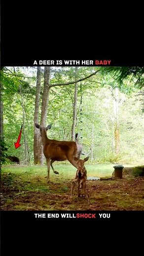 THE BABY DEER THOUGHT IT WAS INVISIBLE 😳🦌#animals #trending #shorts #youtube #viral