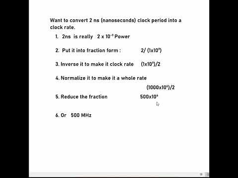 Clock Periods and Clock Rates