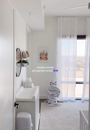 what once was a guest room and office is now a nursery! 👶🏽 FUN FACTS: - we found out the gender at 3 months - shared my pregnancy at 5 months - babymoon ended Nov 10, we started nursery Nov 15 - my husband built and put up every item every evening after work until it was all done by Dec 4 (less than 3 weeks) - no I did not have a baby shower. I was far from confident in justifying the cost in putting one together. The small group of people that supported us were just 10% of the baby shower lis