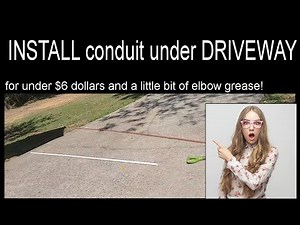 Install pipe under concrete driveway for less than 6 bucks!