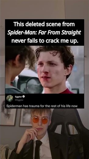 This deleted scene from Spider-Man: Far From Straight never fails to crack me up