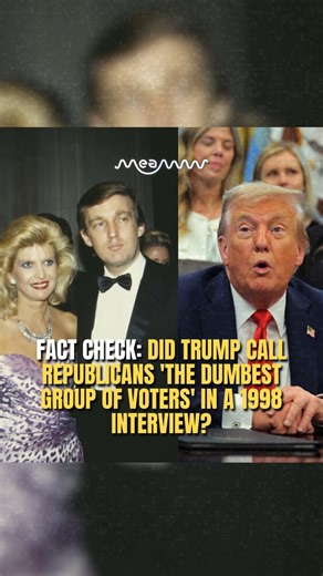 Full Story: https://news.meaww.com/fact-check-did-trump-call-republicans-the-dumbest-group-of-voters-in-a-1998-interview | MEAWW