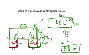 Area of a piecewise rectangular figure | Educreations