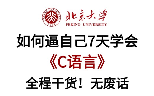 【自学C语言零基础小白强推】2025年最全最详细C语言教程，全程干货无废话！