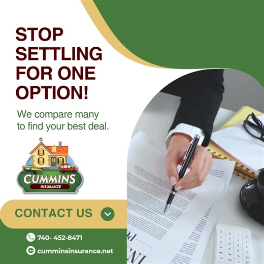 Stop settling for one option! 🤯 As an independent insurance agency, we don't work for one big company—we work for you. We consult with multiple carriers to find the absolute best rates and coverage to meet your needs. Get a free, personalized comparison quote today! | Cummins Insurance