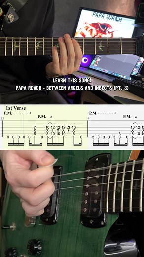 Slow-Tempo Guitar Tutorial for Papa Roach's Song