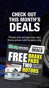 3K views | Check out this month’s DEALS! Get your car ready for the season ahead with discounts on the parts and accessories you need, and have them delivered right to your door—or pick them up at your local store!  | O'Reilly Auto Parts | Facebook