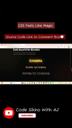 I Made CSS Feel Like Magic ✨🔥 | Magical CSS Animation | HTML CSS JavaScript